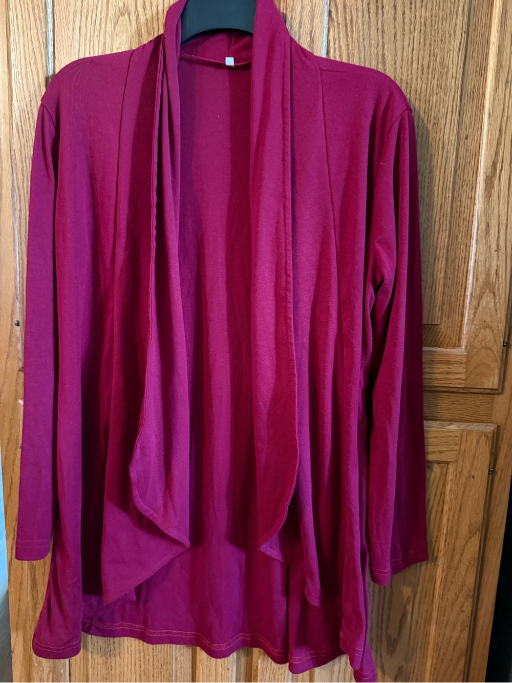 Women’s Open-Front Long Sleeve Cardigan - Red